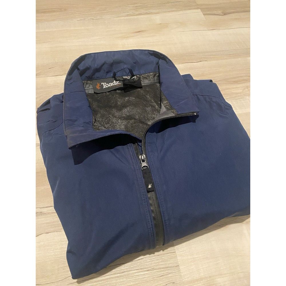 FroggToggs Toadz Navy Heavy Waterproof Rain Zipper‎ Jacket Men's Medium